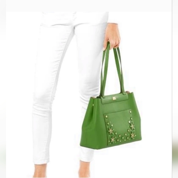 KORS Michael Kors Meredith Floral | True Green | Lg. Tote | Shoulder bag - Picture 4 of 12